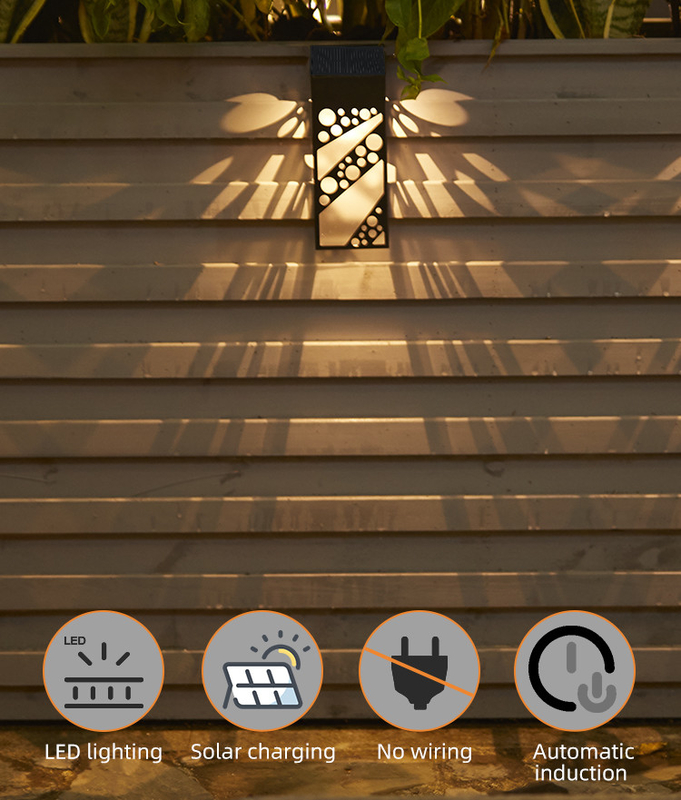 Luce solare della parete di rettangolo impermeabile di alta qualità IP65 per la decorazione all'aperto