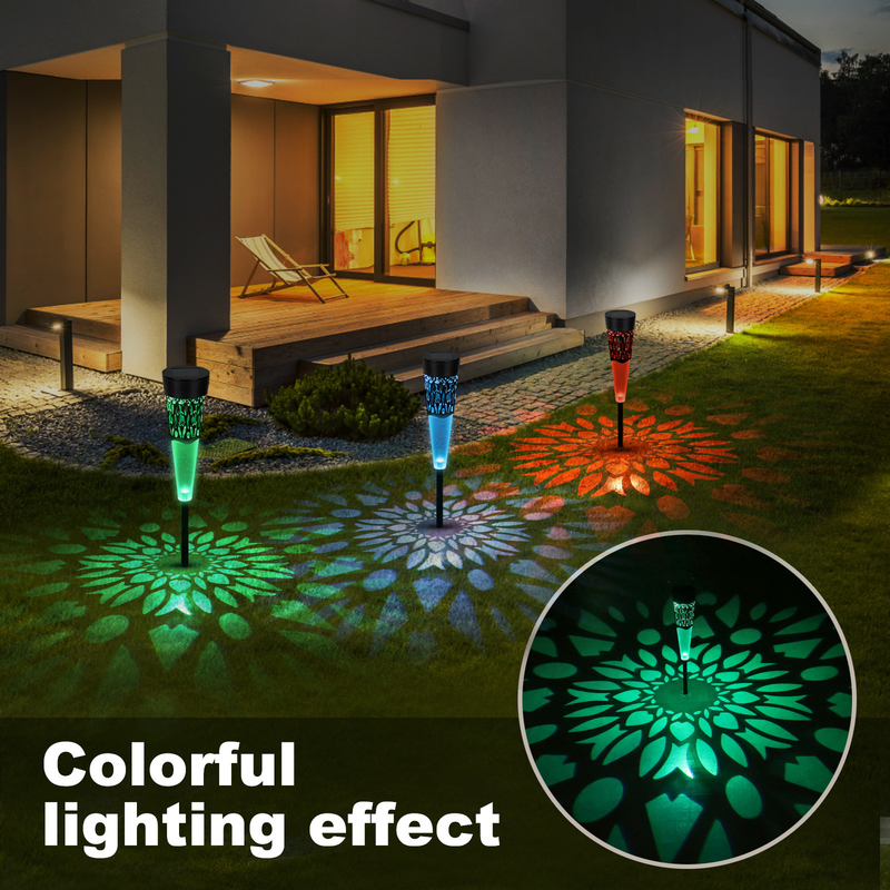 Il giardino alimentato solare impermeabile variopinto della decorazione IP65 si accende per all'aperto