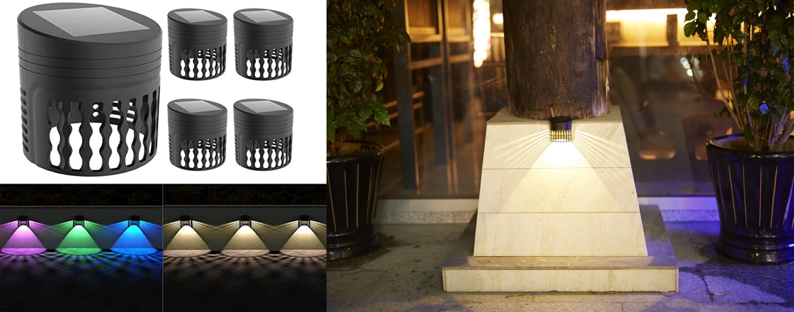 Luci ambientali solari all'aperto impermeabili LED che accendono la luce solare della parete per il parco