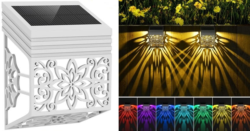 luci alimentate solari del paesaggio per la lampada della decorazione della luce LED del giardino della parete del recinto