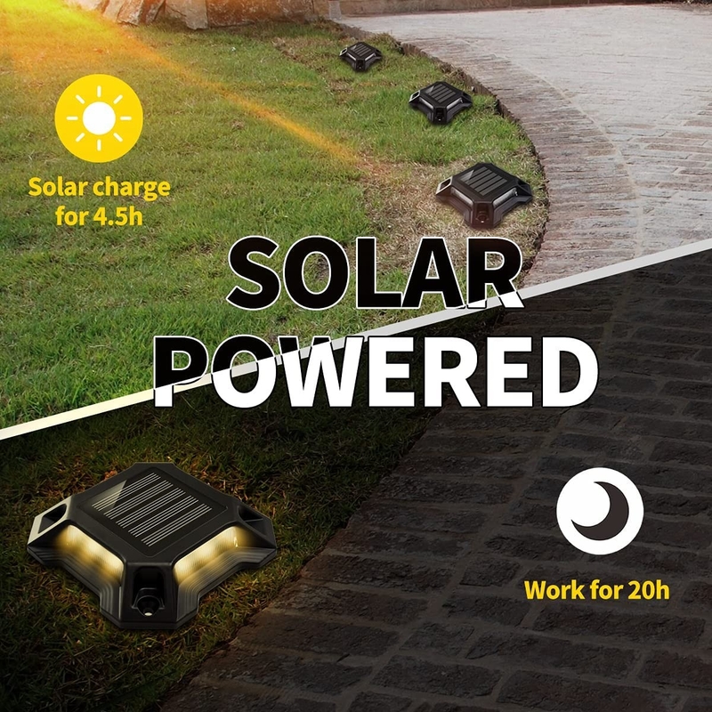 Punto all'aperto del LED Marine Solar Dock Light Warning per la strada privata 123*123*23 millimetro