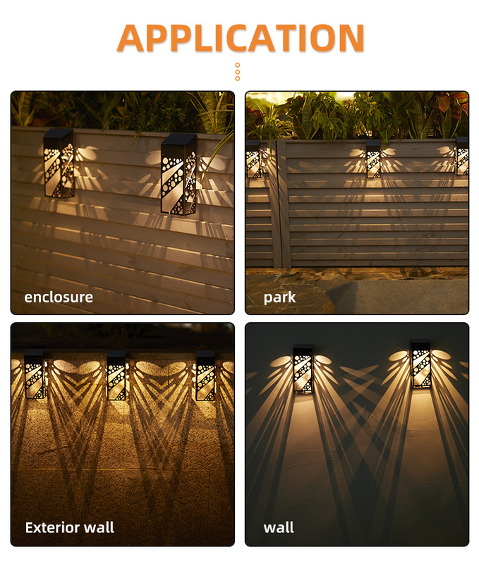 Luci della parete di Constant Bright Solar Powered Garden con 2 il modo RGB per il recinto Landscape