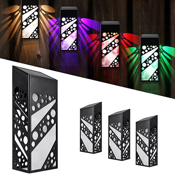Luci della parete di Constant Bright Solar Powered Garden con 2 il modo RGB per il recinto Landscape