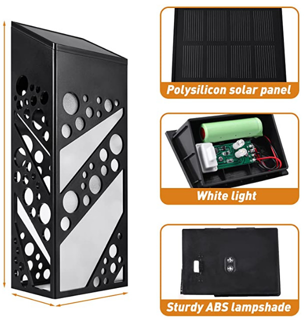 Luci della parete di Constant Bright Solar Powered Garden con 2 il modo RGB per il recinto Landscape