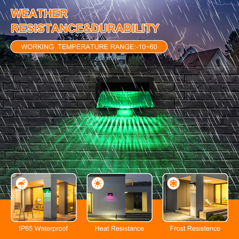 recinto decorativo LED 123 * 60 * 65mm del paesaggio della parete di RGB della luce solare all'aperto del giardino 3.7V