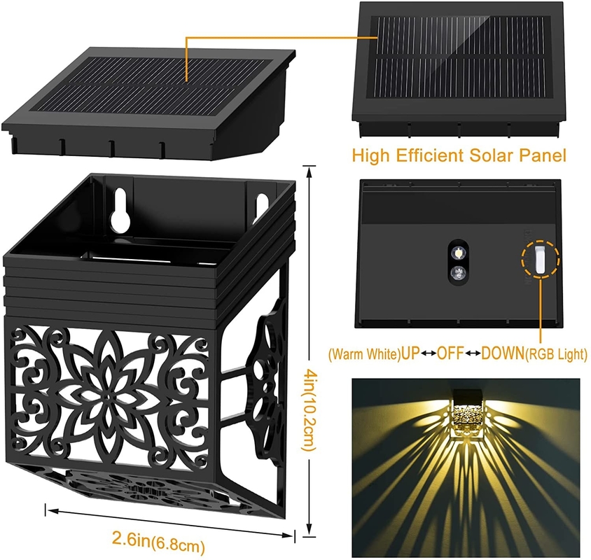 ABS LED Solar Fence Light Luce esterna IP65 Per il patio del parco giardino