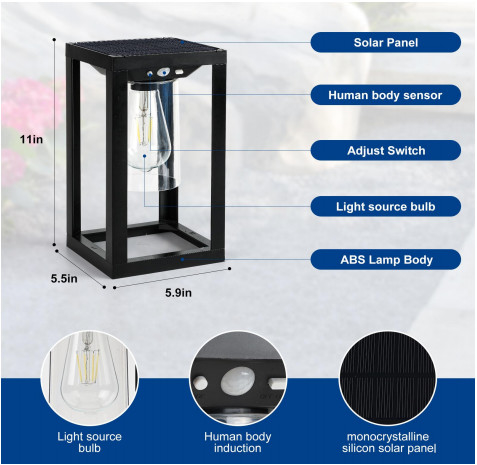 Di fuori IP65 impermeabile recinzione giardino LED luci su e giù sensore solare luce da parete