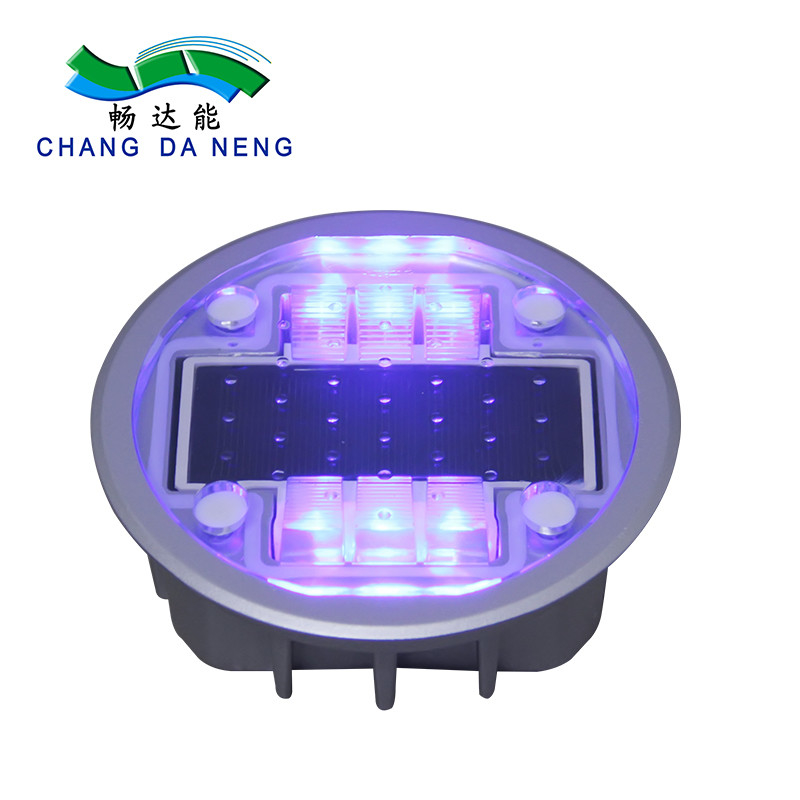 Forma rotonda Aluminio LED solare Riflettente Road Stud Marcatori stradali solari lampeggianti