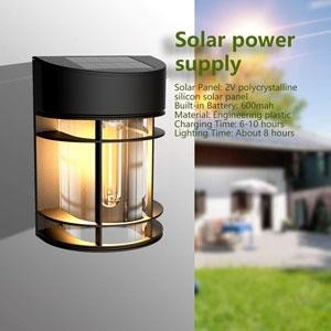 Luce di recinzione solare all'aria aperta a LED Decorative Lampade da giardino solare per cortile del patio