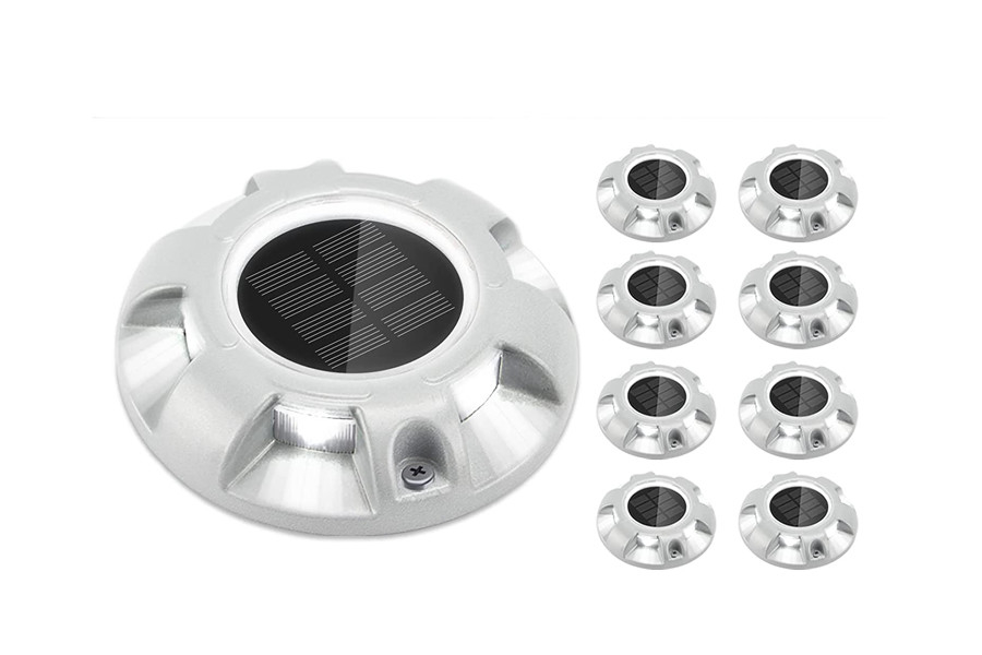 Avvertimento esterno LED Lampade solare per via d'ingresso 165g per marciapiede Giardino Sentiero Cortile Lampade a gradino solari
