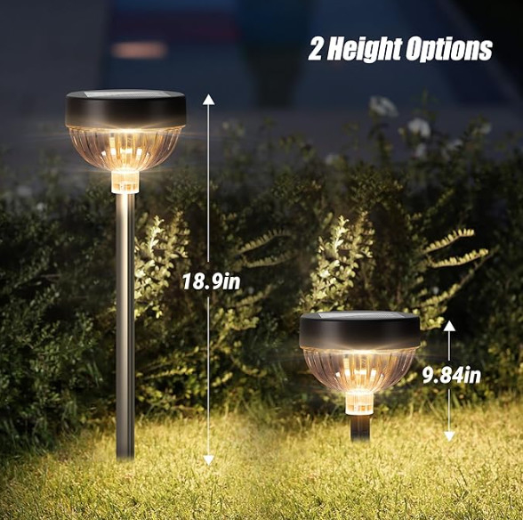 Lampade da giardino a energia solare con illuminazione RGB 3.7V Voltage e batteria da 600mAh