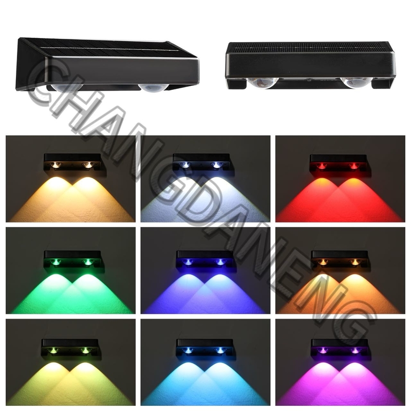 15 ore Tempo di lavoro IP65 impermeabile LED bianche calde RGB LED a energia solare Luce con batteria 3.7V/1200MAH Litio ternario