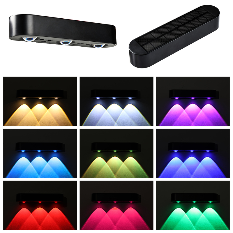 Luci decorative a LED a energia solare nere con modalità di accensione/spena costante e di respirazione