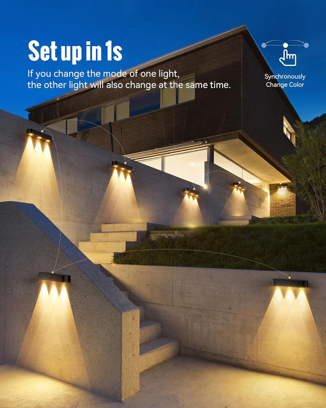 Lampade solari a LED ecologiche per decorazioni esterne con 8 lampade solari impermeabili