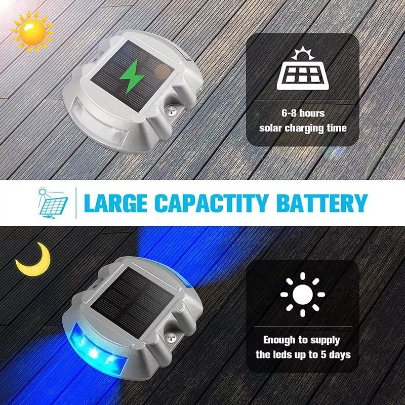 Luce di dock solare resistente alla temperatura con involucro in alluminio 2V di tensione