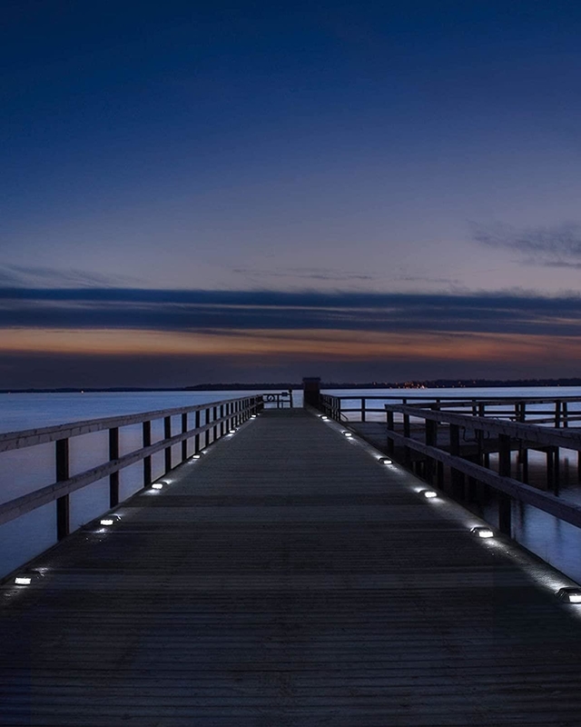 Alumini LED luce solare dock luce bianca lucente grado industriale 2V tensione