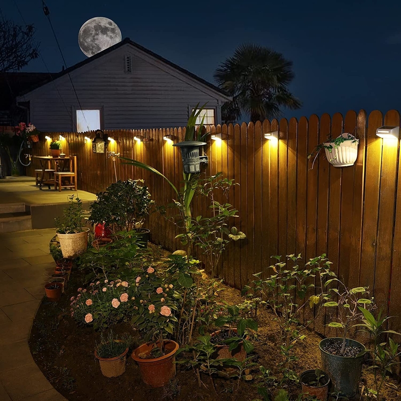 Luce di recinzione da giardino a LED a energia solare per illuminazione esterna impermeabile in bianco caldo/bianco freddo/blu/RGB Garanzia 1-3 anni