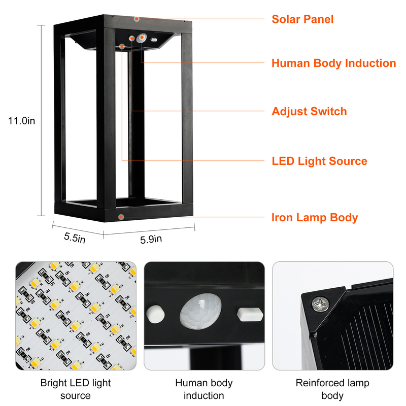 Luci decorative bianche calde alimentate a energia solare per l'illuminazione esterna
