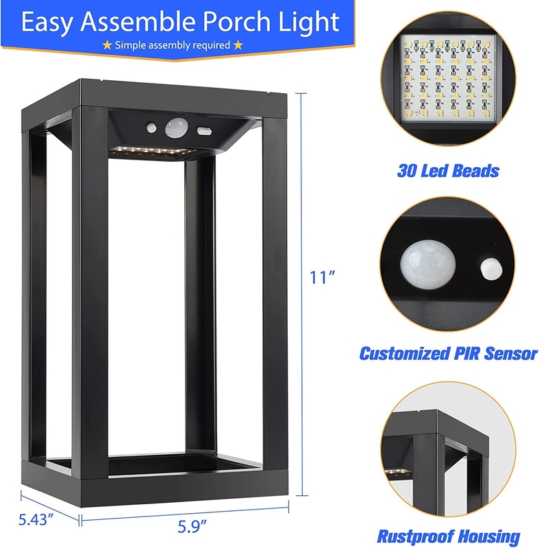 470g di luci decorative esterne a energia solare nere con 15 ore di lavoro