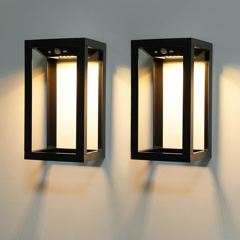 Lampade LED solari nere decorative IP65 impermeabile con pannelli di silicio monocristallino