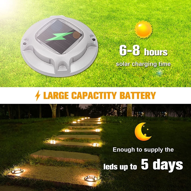 Luce di dock solare in alluminio LED Bianco caldo 20 lumens Luminosità Leggera per un'installazione facile