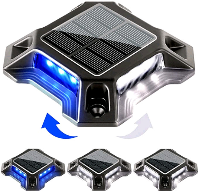 IP 68 Acque resistenti a luce solare a LED Lampade di terrazza per esterni Decorative Lampade di terrazza solare per cortile