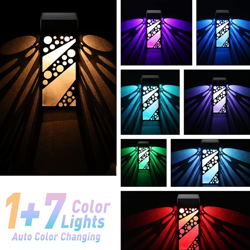 IP 68 Acque resistenti a luce solare a LED Lampade di terrazza per esterni Decorative Lampade di terrazza solare per cortile