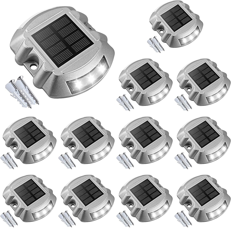 107*95*23mm Luce stradale a energia solare LED Luce riflettente di terra Luce di avvertimento del ponte