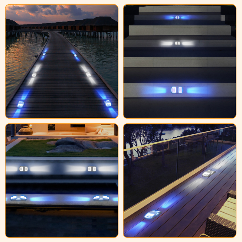 Lampada a terra solare esterno impermeabile Decorativo portico giardino Led Dock solare