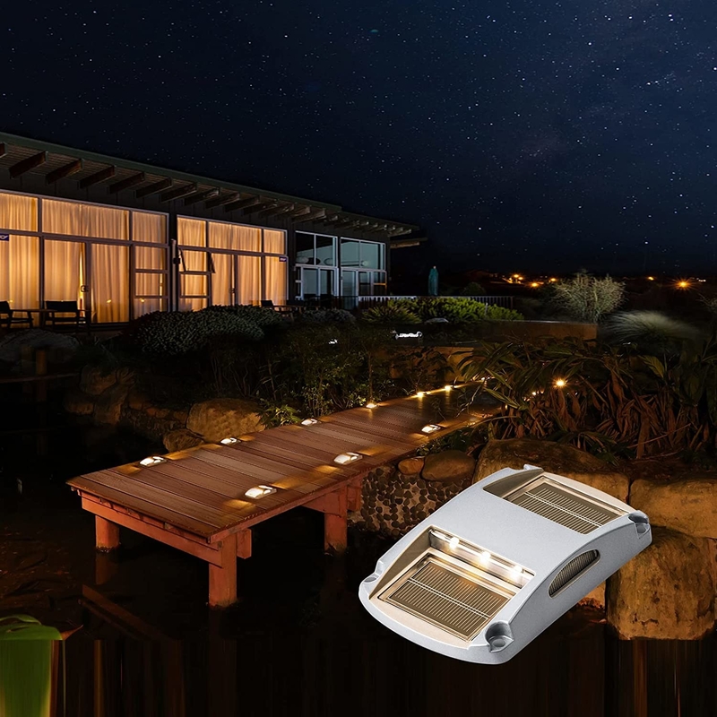 Lampada a terra solare esterno impermeabile Decorativo portico giardino Led Dock solare