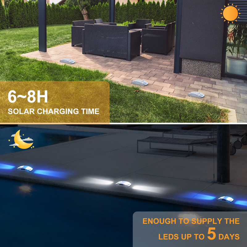 Lampada a terra solare esterno impermeabile Decorativo portico giardino Led Dock solare