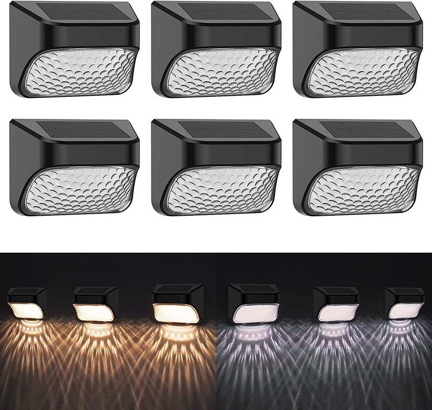 Luce di recinzione a energia solare LED esterna impermeabile per cortile luce da parete luce da giardino decorativa