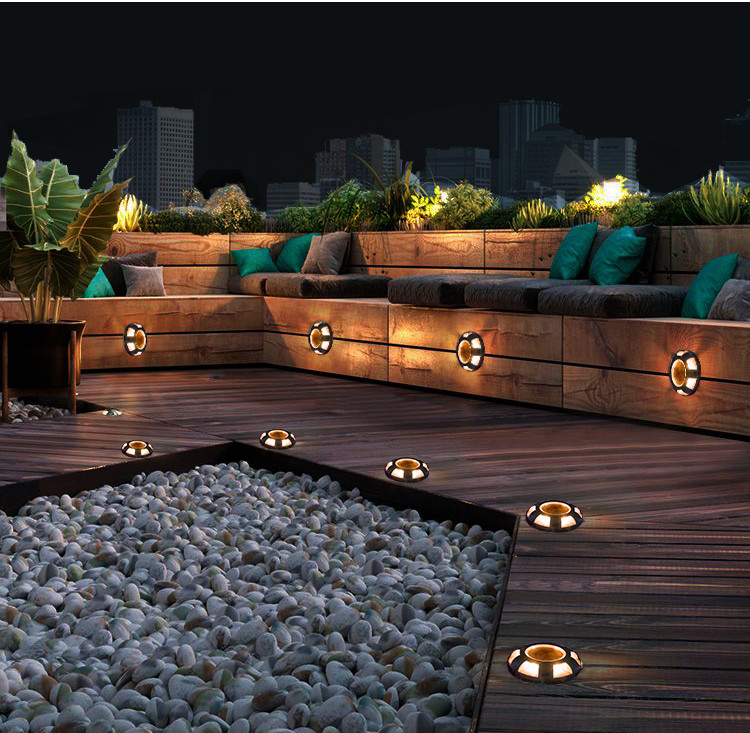 Avvertimento esterno LED lampadari solari per via d'ingresso Dock Lampade a gradino solari per marciapiede Giardino Corridoio Giardino