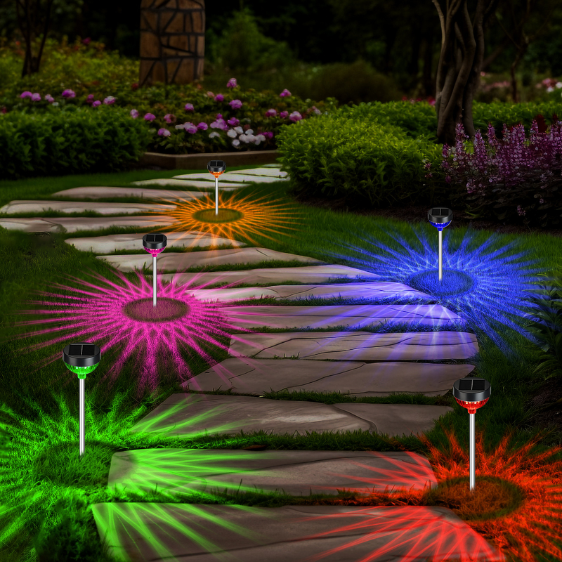 Lampade da giardino a LED a energia solare con design resistente alle intemperie pannello solare monocristallino ABS PC e 10LM caldo