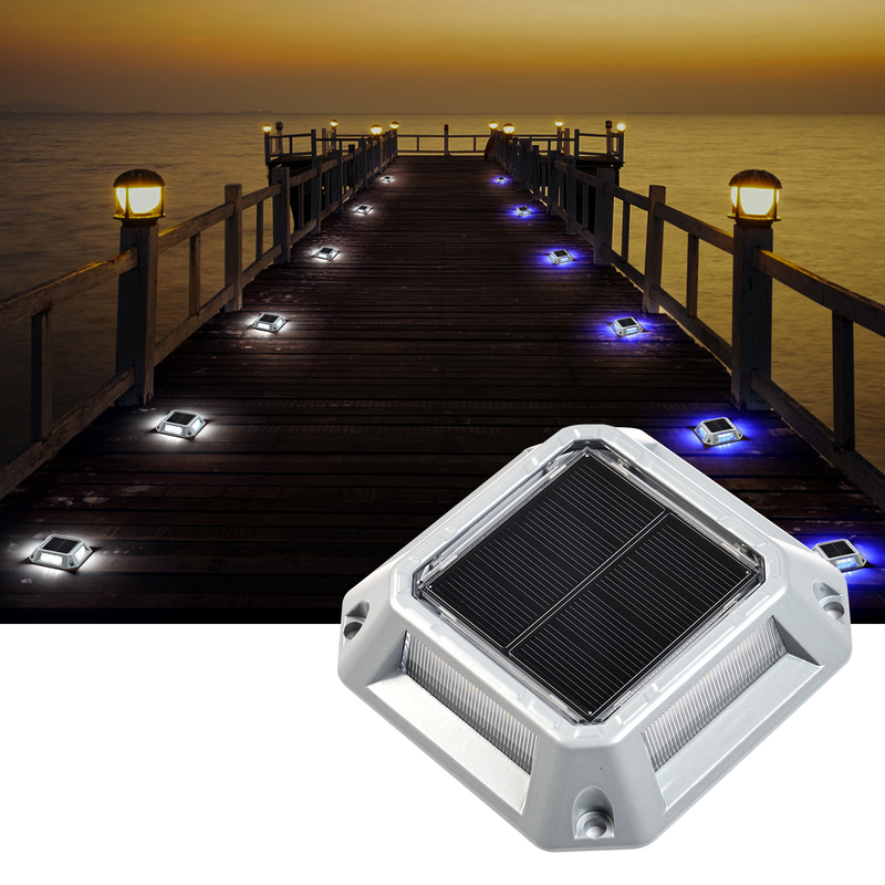 Luce del molo solare 20 lumens Bianco caldo/bianco freddo 2V Illuminazione a energia solare Peso 215g