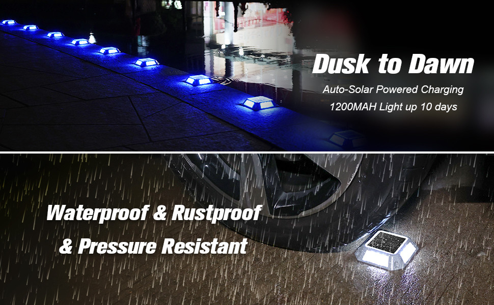 LED Solar Dock Light Aluminio 20 lumens IP68 impermeabile 4-Pack con installazione a vite