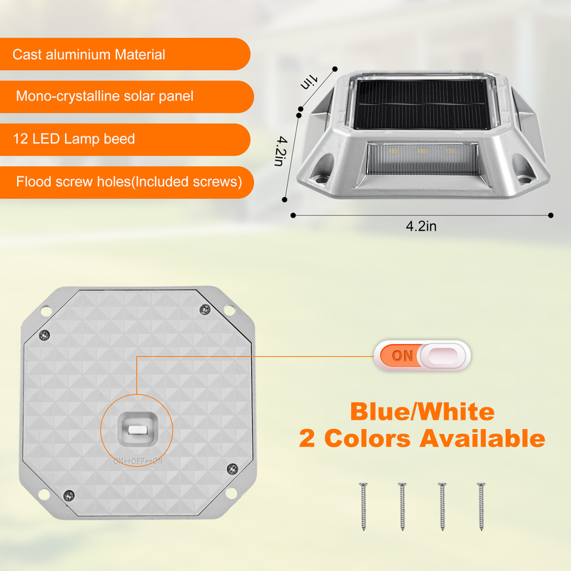 IP68 impermeabile 20 lumens luce solare dock luce solare Led set di 4 per il confine del molo marino