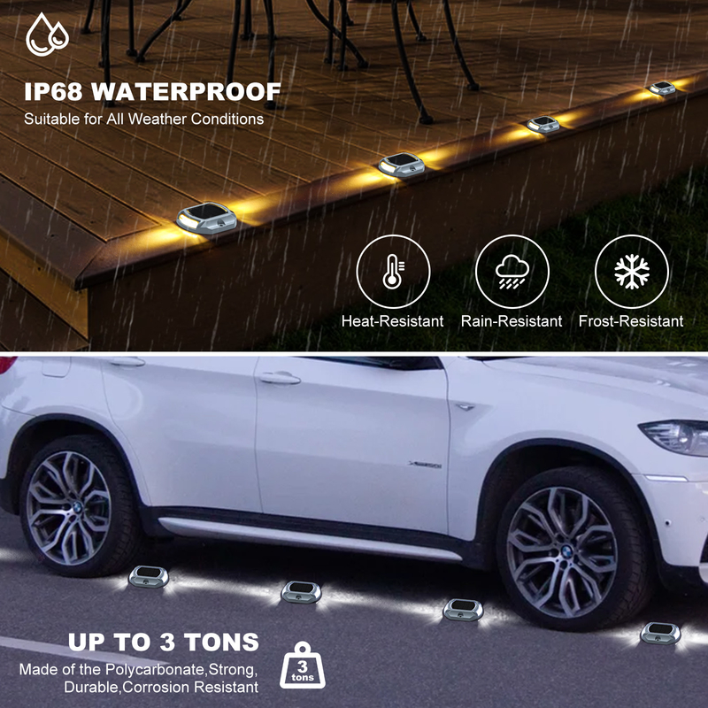 Luce di molo solare LED impermeabile IP68 in alluminio per illuminazione di molo - Bule/Cold White Glow