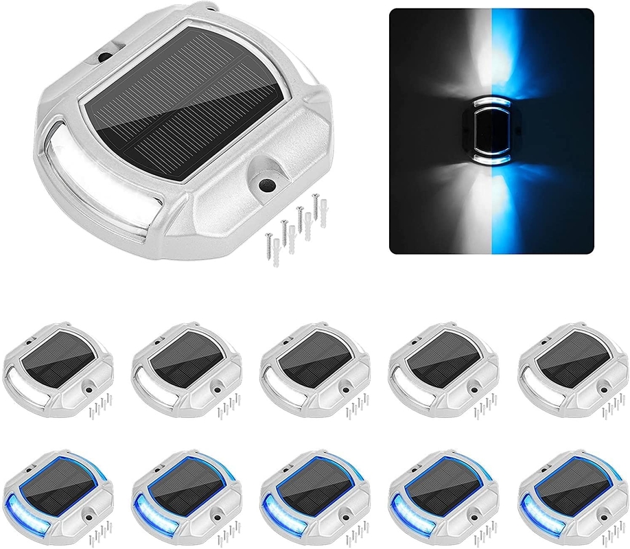 Colorevole luce solare dock Lampada a LED IP68 impermeabile per facile installazione in blu / bianco freddo con larghezza