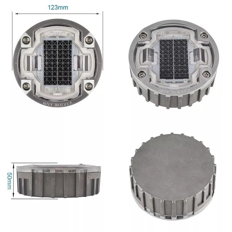 6 pcs LED Quantity Solar LED Road Studs con durata di vita di 3 anni e batteria Ni-Mh