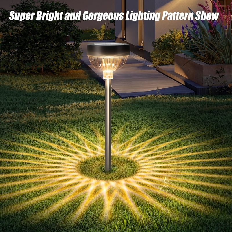Lampade per giardini a stelo solare con 8-10 ore di tempo di lavoro IP65 all'aperto