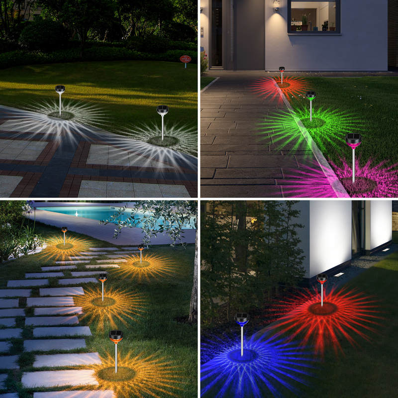 Luce a palo solare IP65 all'aperto impermeabile 8-10 ore Tempo di lavoro con 2 LED