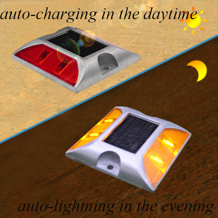 Lampada LED solare lampeggiante a luce riflettente