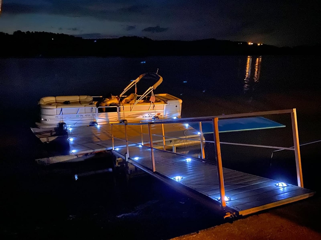 Avvertenze esterne LED Lampade solari per via d'ingresso Dock Lampade a gradino solari per marciapiede Giardino Corridoio Cortile