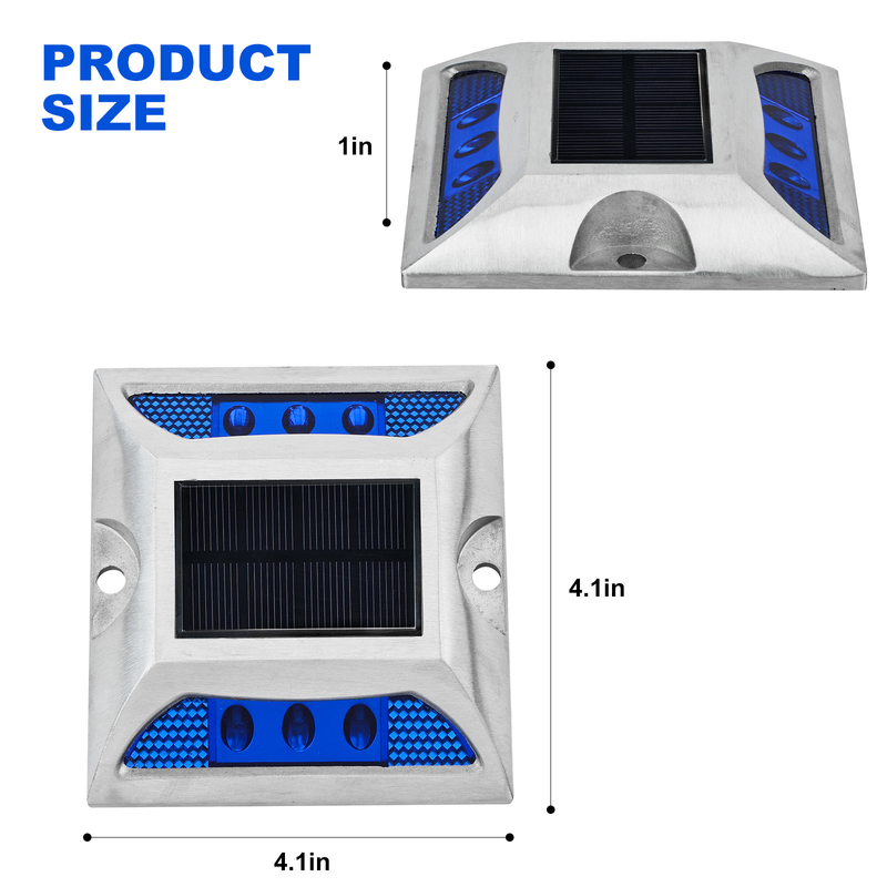 IP68 Rated LED Solar Roadway Marker Light con durata di vita di 50000h e tensione di 2V