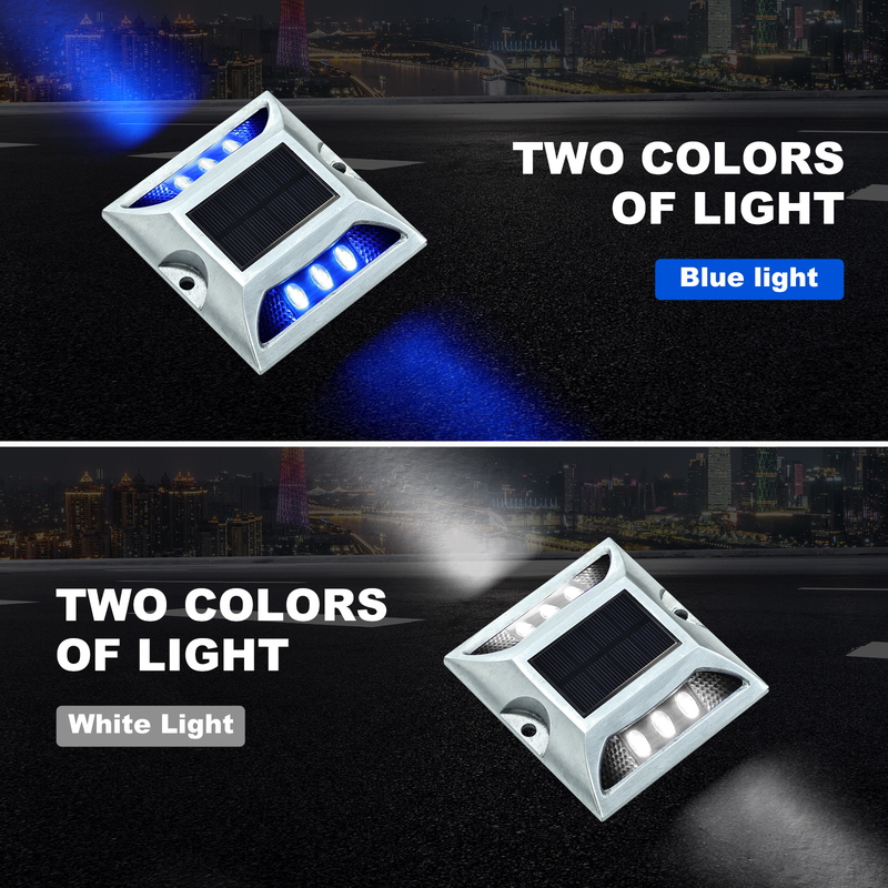 IP68 Rated LED Solar Roadway Marker Light con durata di vita di 50000h e tensione di 2V