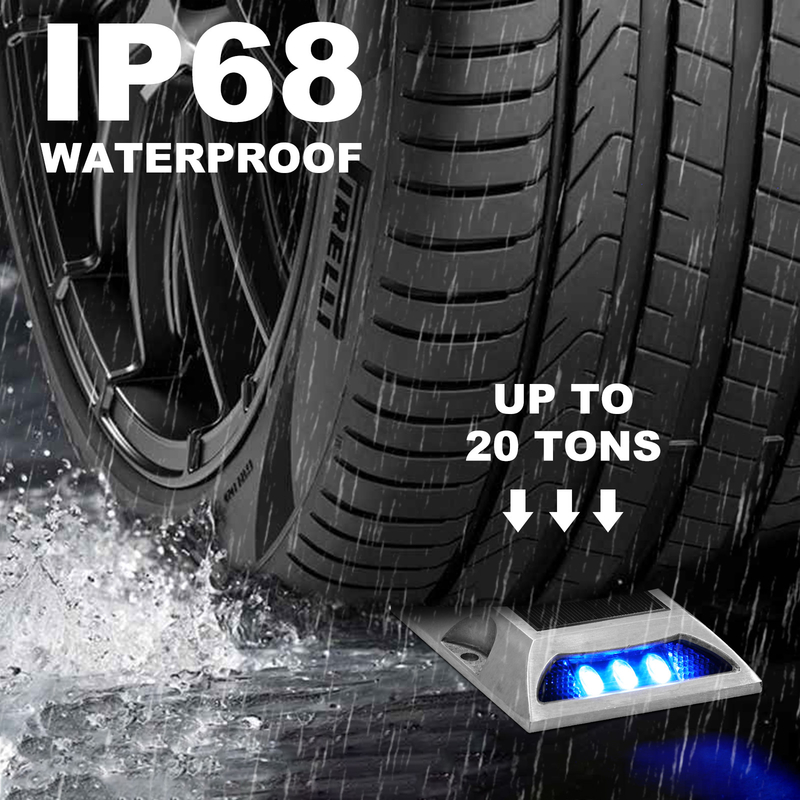 IP68 Rated LED Solar Roadway Marker Light con durata di vita di 50000h e tensione di 2V