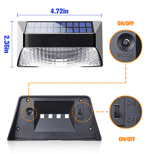 20 ore di tempo di lavoro Luci per giardino solari / luci a LED con PC ABS IP65 resistente alle intemperie