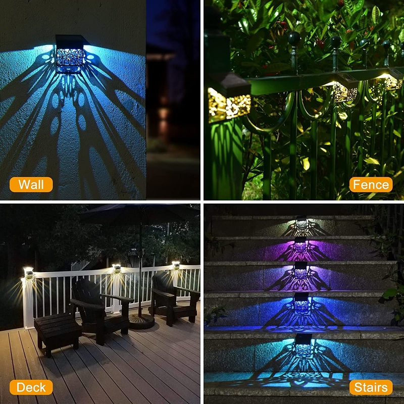 Lampade da giardino a LED a energia solare con pannelli di silicio monocristallino in bianco caldo/freddo/RGB