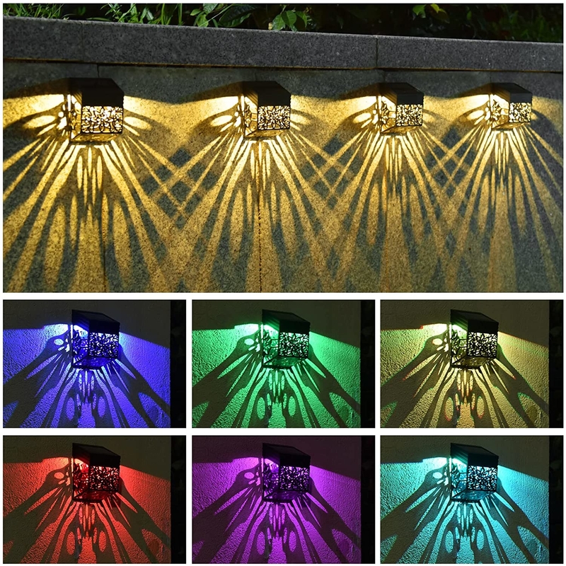 Lampade da giardino a LED a energia solare con pannelli di silicio monocristallino in bianco caldo/freddo/RGB